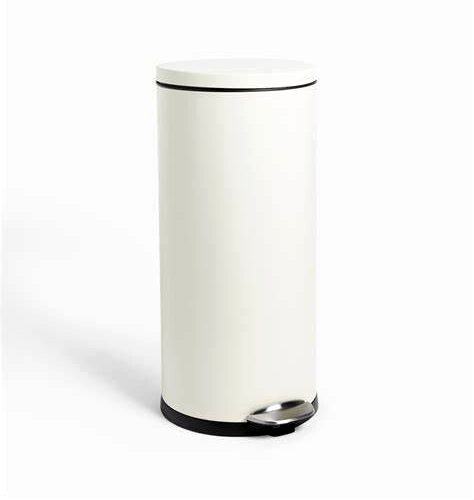 John Lewis Pedal Bin - Large 30 Litre Soft Close - Creamy Stone Matt Colour