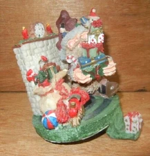 WHIMSICAL SANTA w/GIFTS & SACK FULL OF GIFTS by FIREPLACE STOCKING HANGER HOLDER