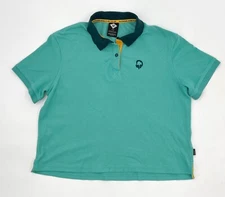 Outdoor Afro x REI Co-Op Shirt Small Teal Cropped Relaxed Polo Short Sleeve
