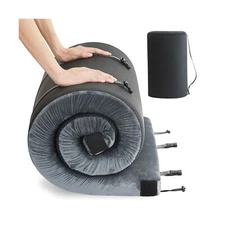 HomeMate CertiPUR-US Memory Foam Camping Mattress Pad Portable Roll Up Mattre...