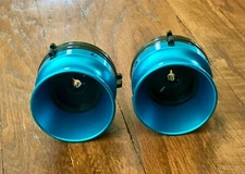 Pair Revox Reel to Reel tape Recorders Nab hub Aluminium BLUE Adapters 10.5inch