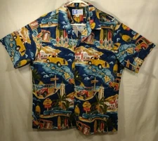 RJC Hawaiian Shirt XL Woody Surfer  Boards Classic Cars