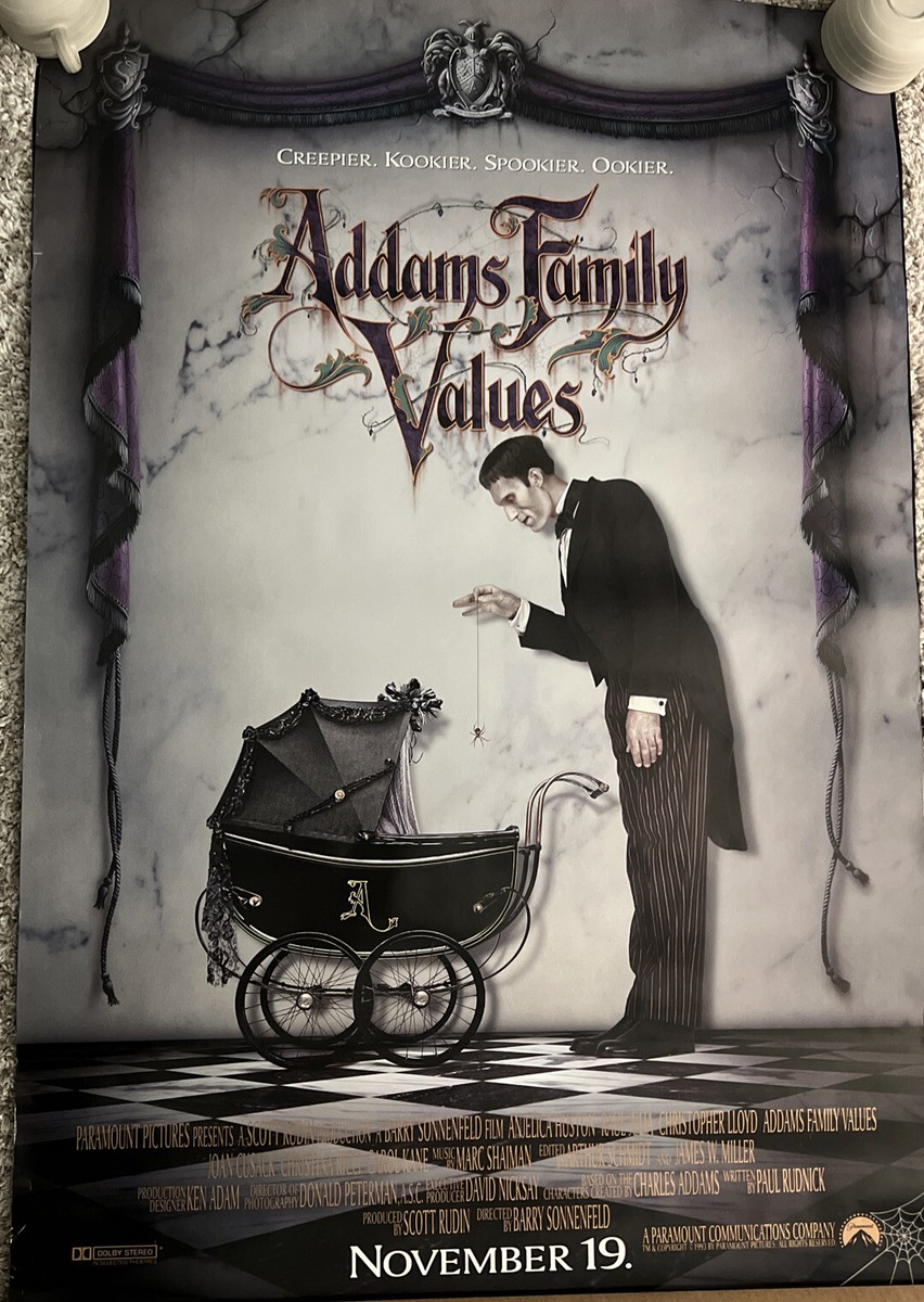 ADDAMS FAMILY VALUES (1993) Original MOVIE POSTER Lurch 27 X 40 DS  Rolled