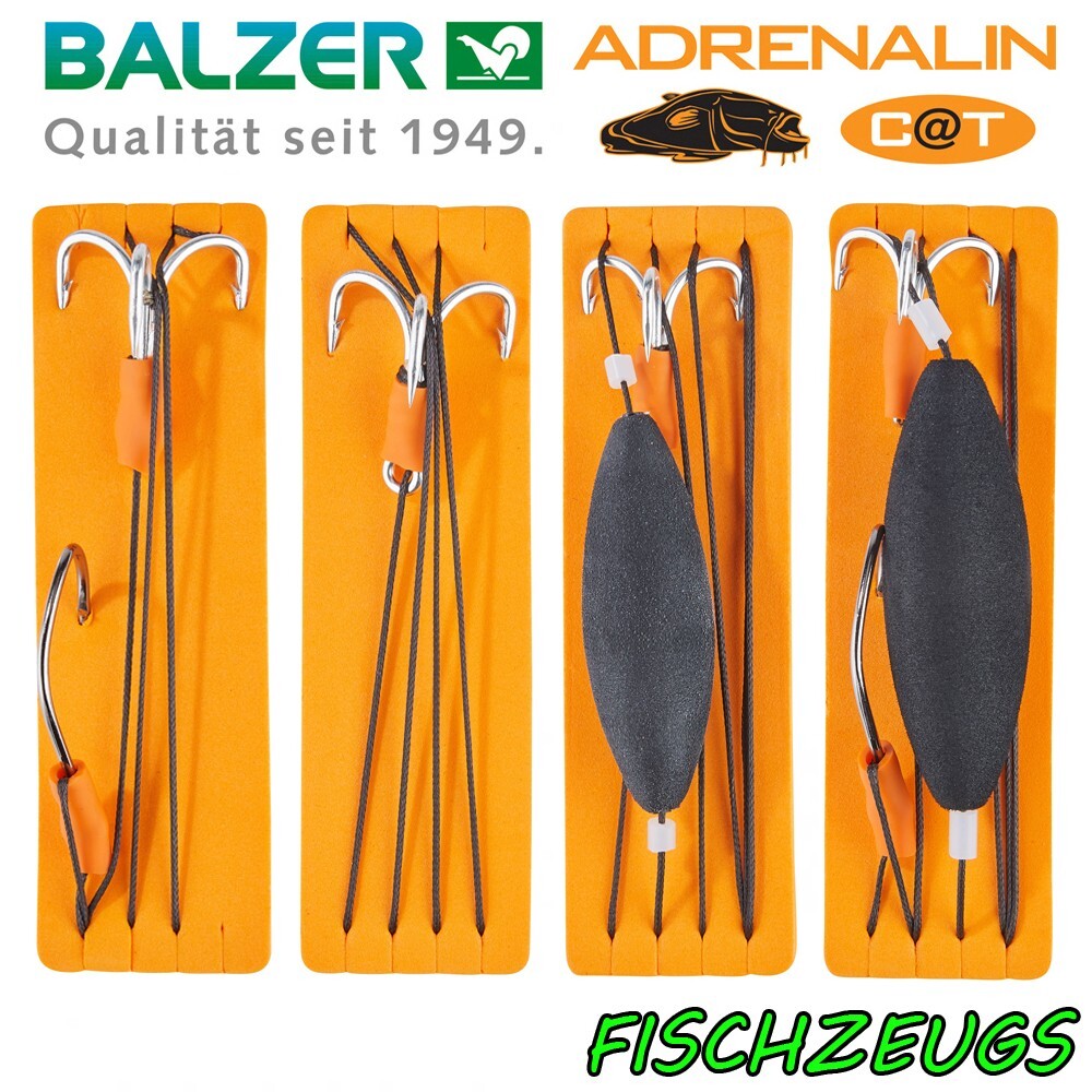 Balzer Adrenalin Cat Wels Kevlar Vorfach Allround U-Pose Wurm Köderfisch Boilie