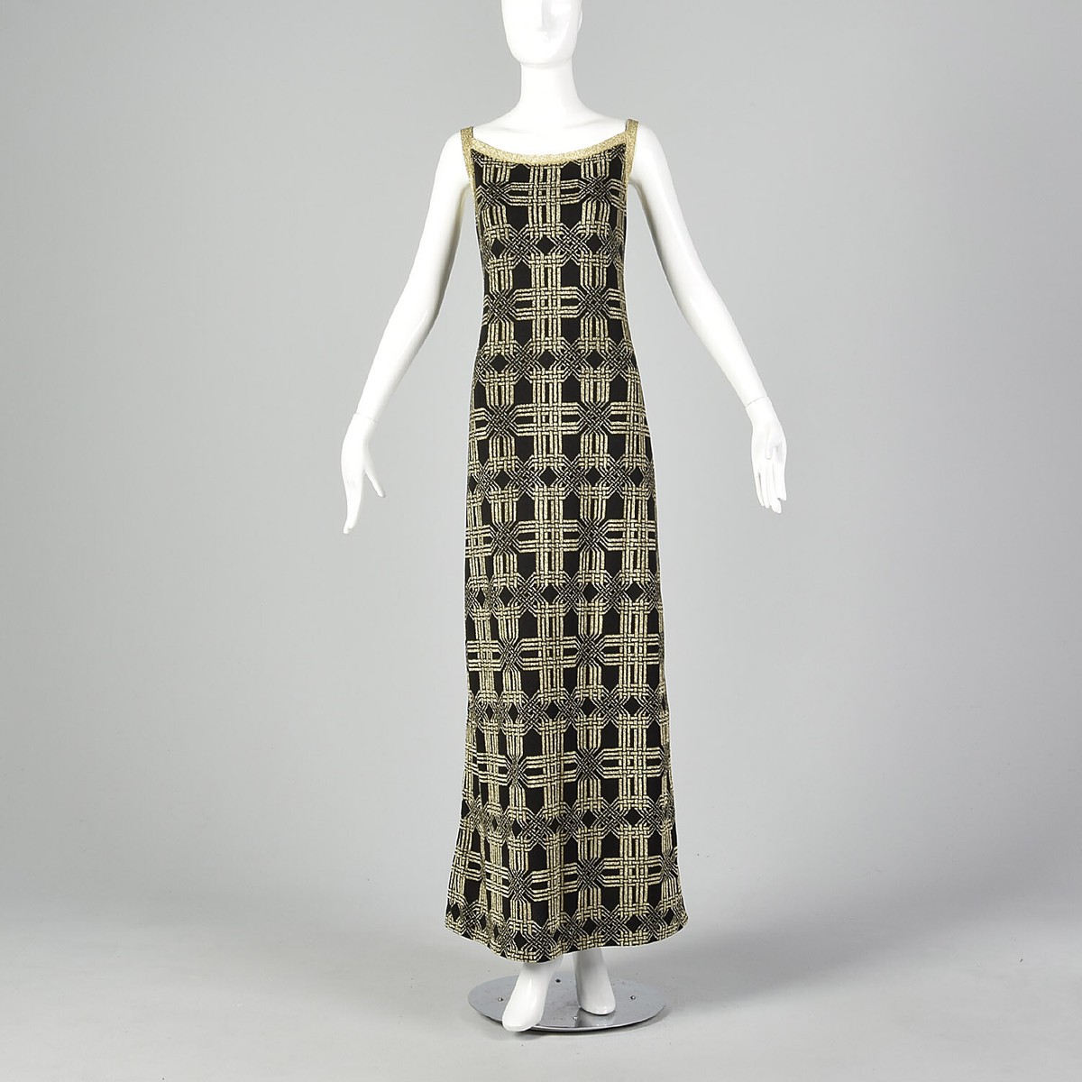 Pierre Balmain Black & Gold Lurex Formal Evening Dress Designer VTG 1970s Gown | eBay Pierre Balmain Black & Gold Lurex Formal Evening Dress Designer VTG 1970s Gown | eBay