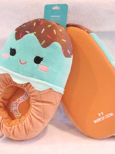 Squishmallow Ice Cream Slippers Sz 8/9 Plush Maya Houseshoes Womens 9.5-11 NEW