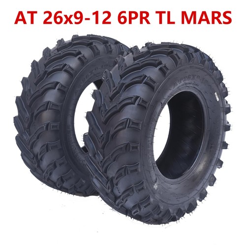 Set of 2 26x9-12 6PR TL All Terrain ATV UTV Sand Mud Off-Road Tires Tubeless