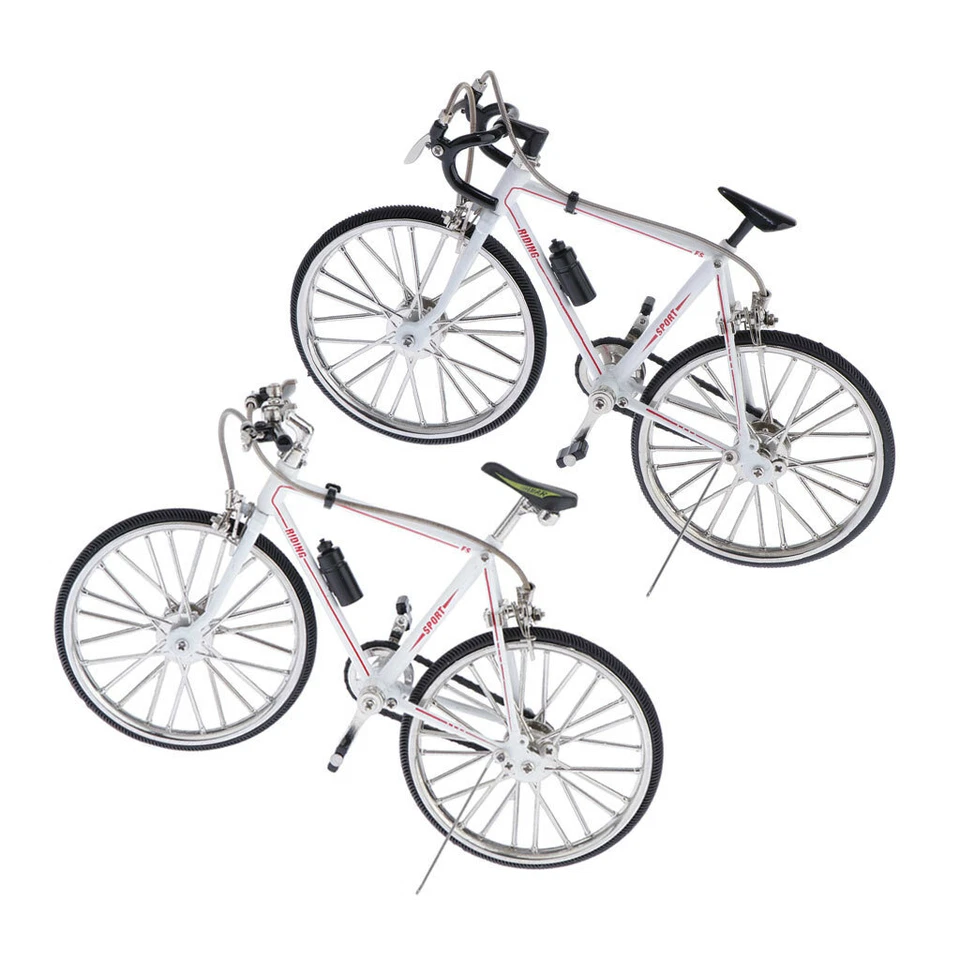 1/10 Zinc Alloy Bicycle Mountain Bike Model Diecast Vehicles Kids Toys White - Image 3 of 4