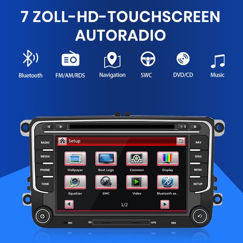 DVD 2 DIN Autoradio GPS NAVI Für Golf 5 6 PLUS Touran Gen2 Polo Tiguan Passat B6 - Bild 2 von 10
