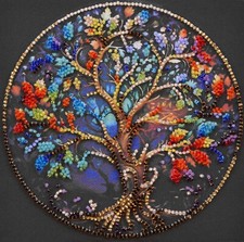DIY Bead Embroidery Kit Color of Life Beaded stitching needlepoint beadwork
