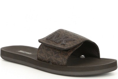 mk logo slide sandal