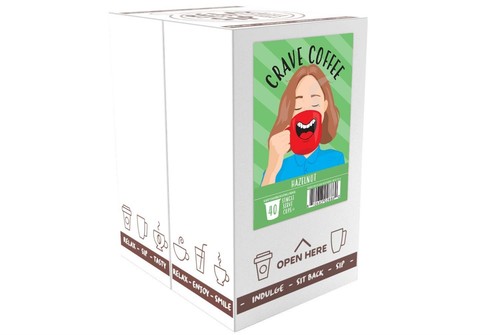 Crave Beverages Hazelnut Flavored Coffee Pods,Compatible Keurig 2.0 Brewers,40Ct - 第 2/10 張圖片