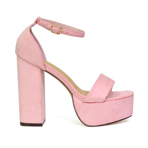 Womens Platform Block High Heel Sandals Ladies Ankle Strap Buckle Party Shoes - Picture 11 of 33
