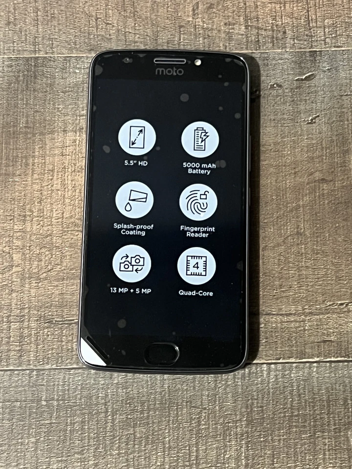 Motorola Moto E Plus XT1774 - 16GB - Gray (Verizon) Smartphone - NEW OPEN BOX - Image 4 of 4