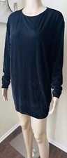 REFORMATION Dress Burnout Velvet Ribbed Blouson Shirt Mini Dress Long Sleeve S