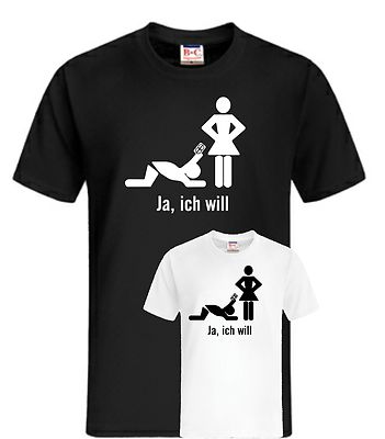 Junggesellenabschied Shirt Ja ich will Fun Funshirt Party Hochzeit Für JGA Fans