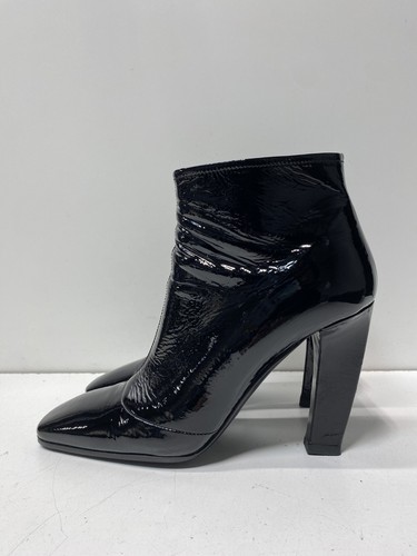 Prada Women Black Leather Ankle Boots Size 10