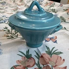 Vintage Fiesta Turquoise Ceramic Dish