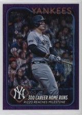 2024 Update Season Highlights Purple Holo Foilboard Anthony Rizzo Checklist 1d9m