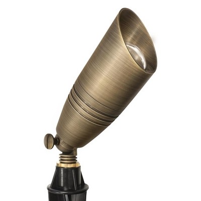 Solid Brass Landscape Spotlight, 12V AC/DC Low Voltage Landscape Lights, Outd...