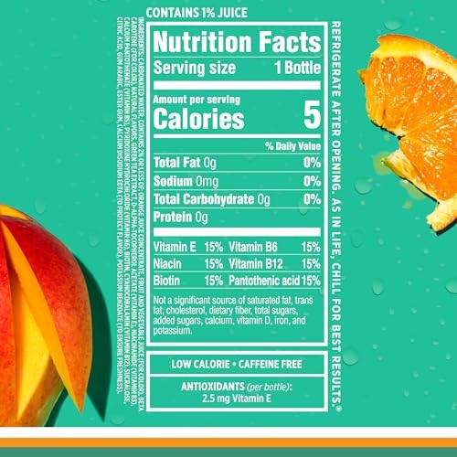 Sparkling Ice, Orange Mango Sparkling Water, with Antioxidants and Vitamins,
