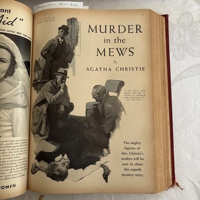  Murder In The Mews,  by Agatha Christie, First Appearance In Redbook Mag. 1936