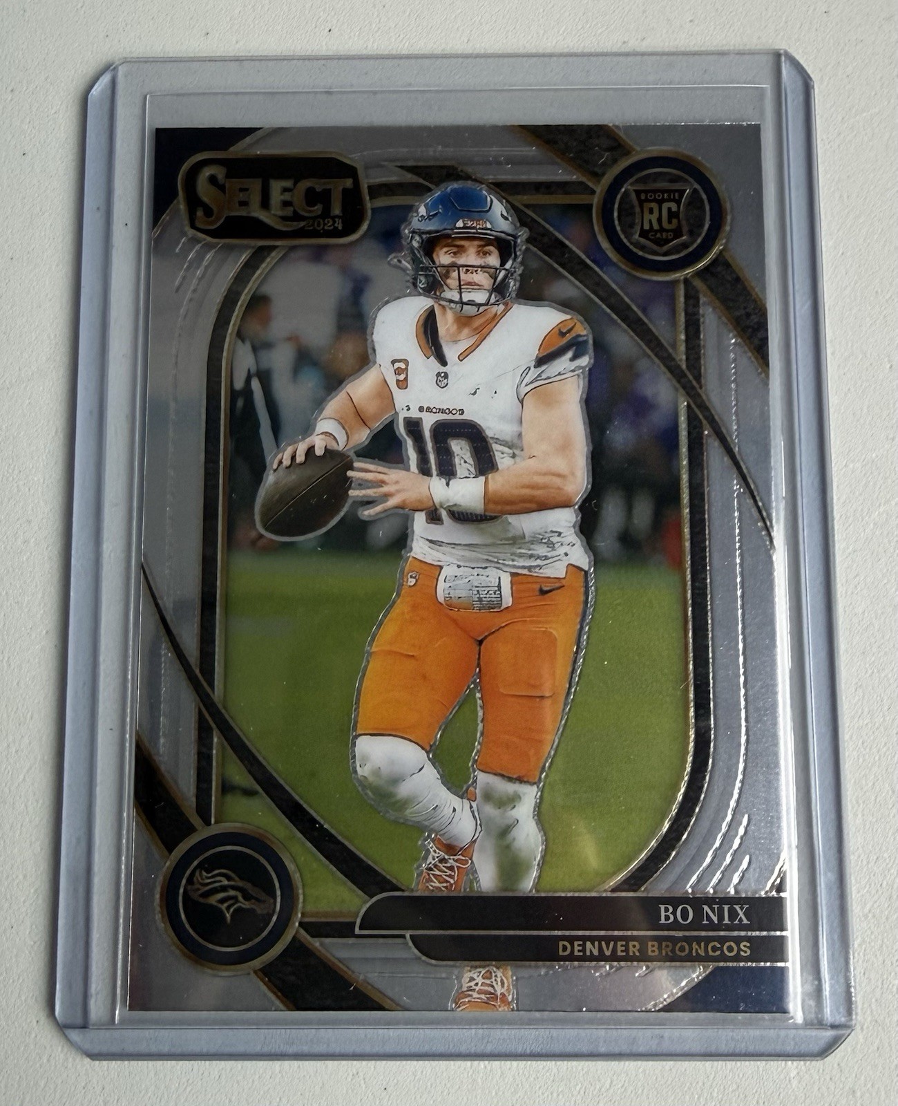 Bo Nix 2024 Panini Select Club Level #221 Silver Prizm (RC)