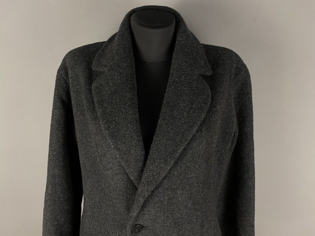 GIANFRANCO FERRE STUDIO Grey Virgin Wool Overcoat Jacket Italy