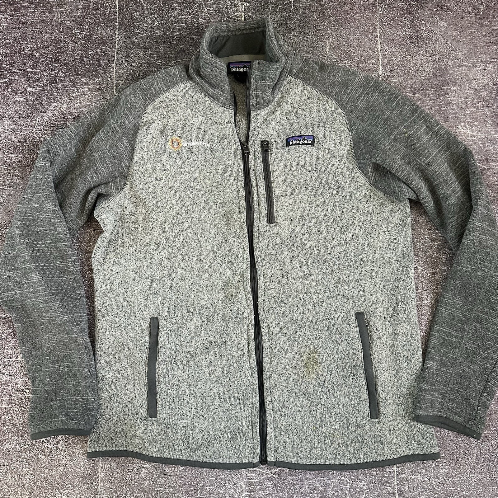 Men's Patagonia Heather Dark Gray Full Zip Up Better Sweater Fleece Jacket Sz L