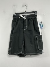 Mens NWT Kanu Surf Bathing Suit Trunks Black Small Style 7064