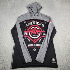 American Fighter Hoodie Mens Extra Large Black Long Sleeve Graphic Fighting