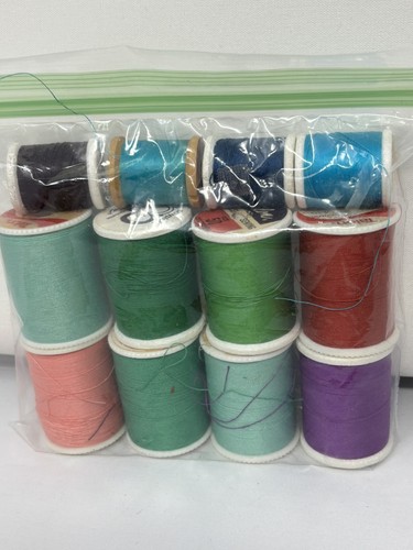 Talon Sewing Craft Thread Polyester Mixed Lot of 12 green pink purple blue - Picture 5 of 7