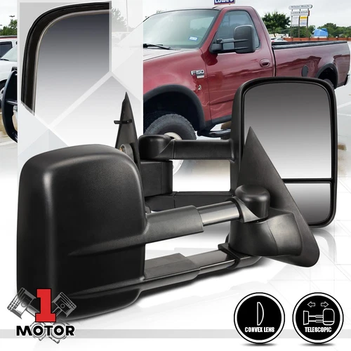 [Pair] Manual Telescoping Towing Side Mirror for 97-04 Ford F150/F250 Light Duty