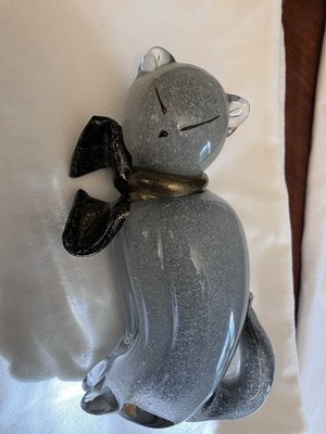 Murano Barbini  Vintage Glass Cat Figurine