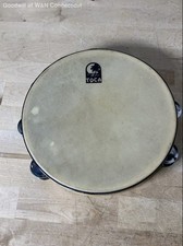 Toca Players Series 10" Wooden Tambourine Headed Double Row Jingles Natural