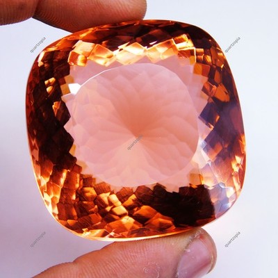 Certified 453.60Ct Master Collection Natural Imperial Topaz Cushion Cut Gemstone