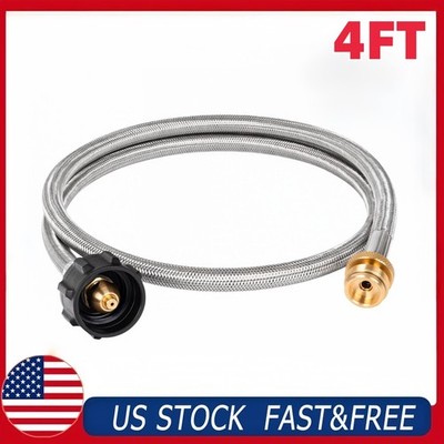 4FT Braided Propane Hose Adapter 1lb to 5-20lb Tank US