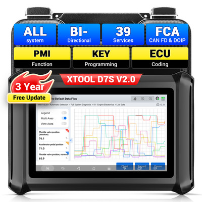 2026 XTOOL D7S V2.0 OBD2 Scanner Bidirectional Diagnostic Tool Key Programming