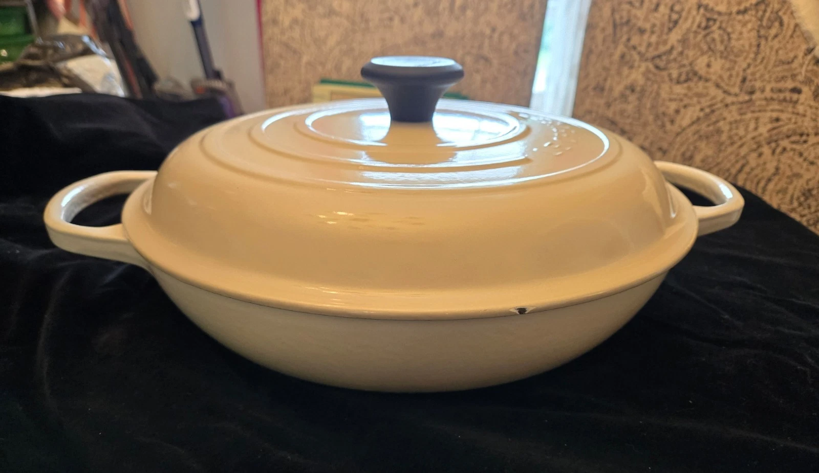 Le Creuset France Enamel Cast Iron #30 Vintage 9 QT Large 12" Round Dutch Oven