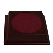 Personalised Large Square Mahogany Wooden Plinth Base Display Any Item, Engraved