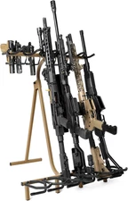 Rifle Shotgun Rack Free Standing Storage 6 Rifle 8 Pistol Rack Heavy Duty Steel