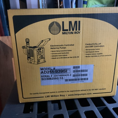 #ad LMI Milton Roy AD951 939si Chemical Feed Pump New Sealed Box $500.00