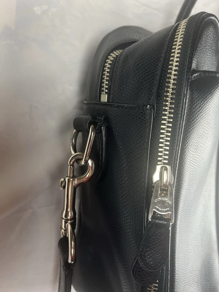 Authentic Coach Metropolitan Slim Briefcase Unisex Black Vinyl Leather - Image 4 of 4