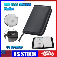 80 Disc DVD Case CD Holder Wallet Storage VCD Organizer Zip Bag for Home Travel