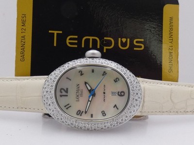 LOCMAN NEW DIAMONDS 1.6ct E MOP DIAL NEVER WORN BOX&PAPERS 2000'S WATCH