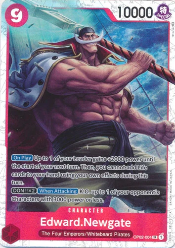 Foil Edward.Newgate OP02-004 SR Paramount War One Piece TCG