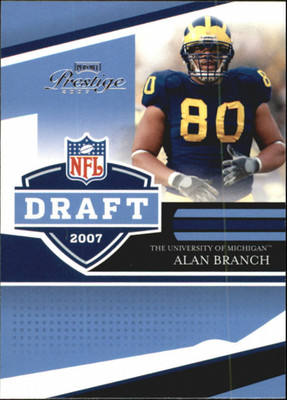 2007 Playoff Prestige NFL Draft #31 Alan Branch - FB