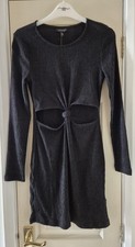 Top Shop BRAND NEW BLACK STRETCHY BODYCON DRESS SIZE 12