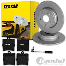 TEXTAR BREMSSCHEIBEN +BEL&Auml;GE HINTEN f&uuml;r MERCEDES C-KLASSE W203 CLK W209 SLK R171