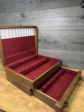 Vintage Handcrafted Flatware Chest One Drawer Storage Box Tarnish Proof